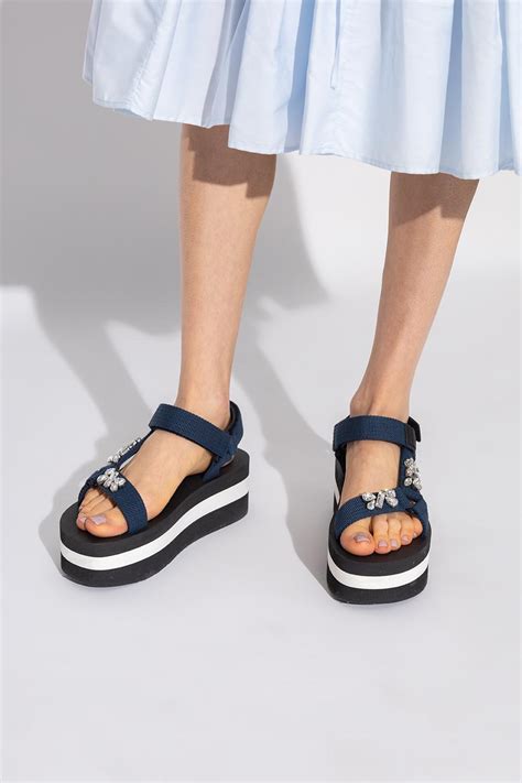 Women's Blue Platform Shoes 